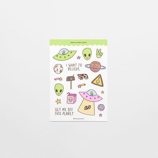 Aliens Sticker Sheet