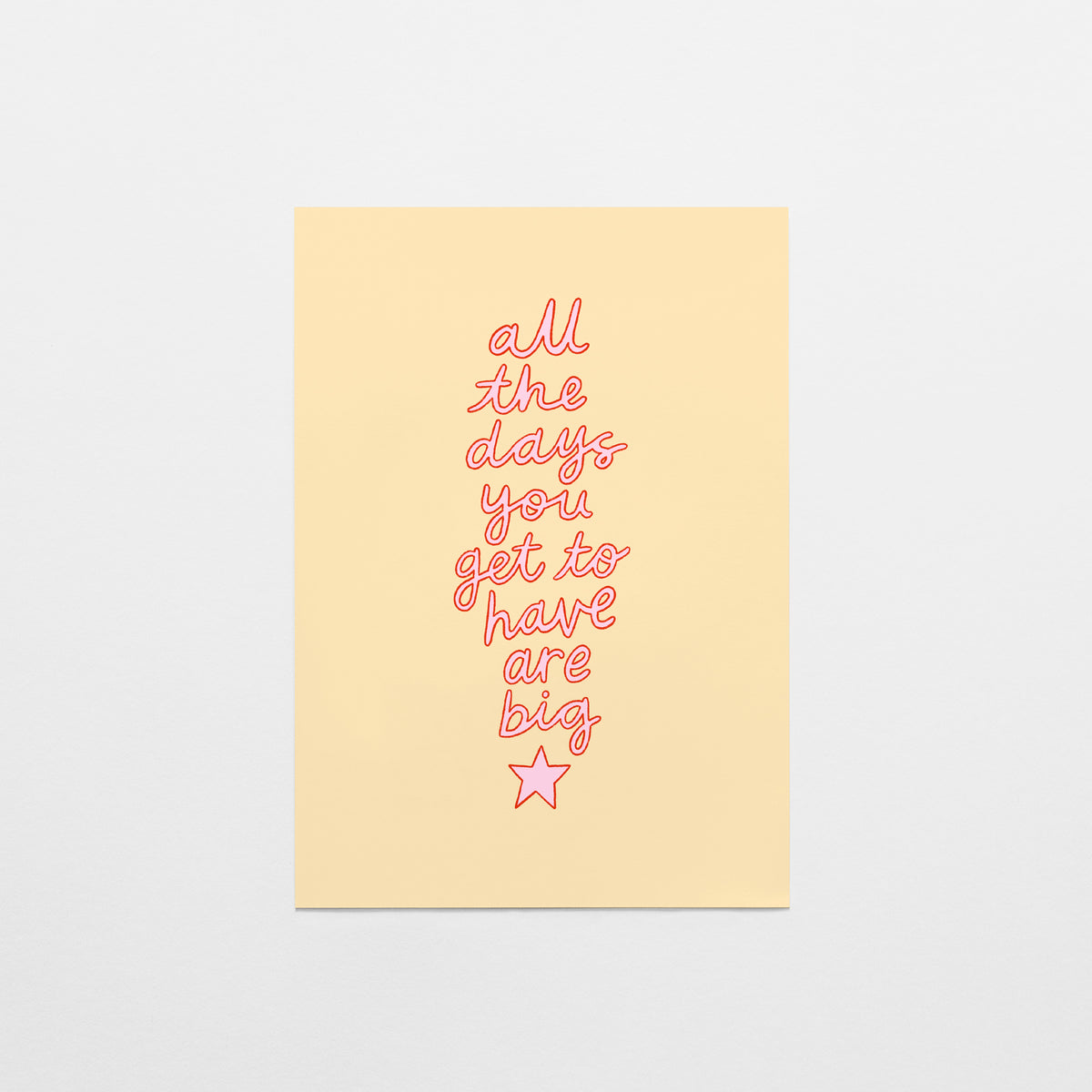 All The Days You Get to Have are Big Postcard