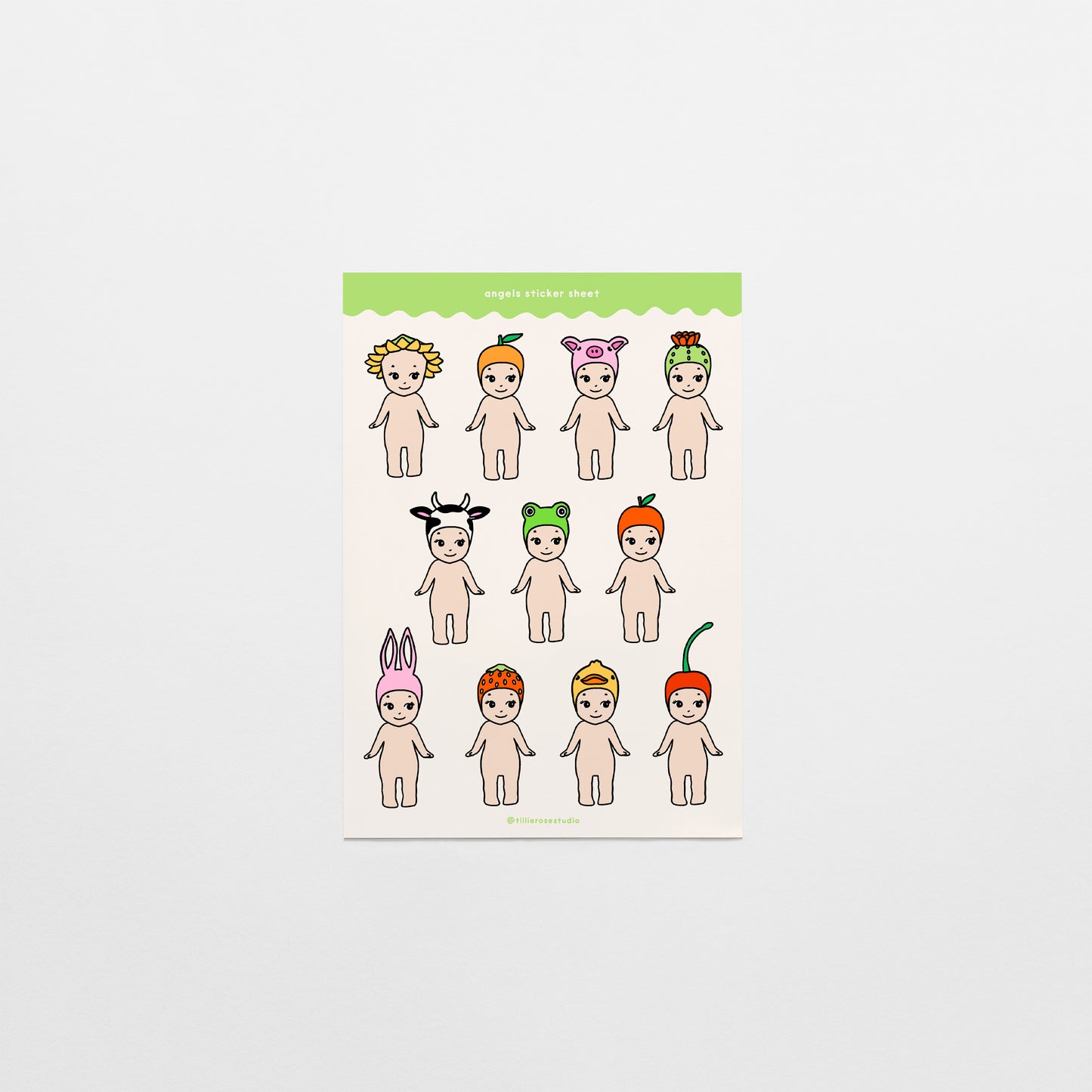 Angels Clear Vinyl Sticker Sheet