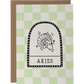 Aries Zodiac Star Sign Birthday Card