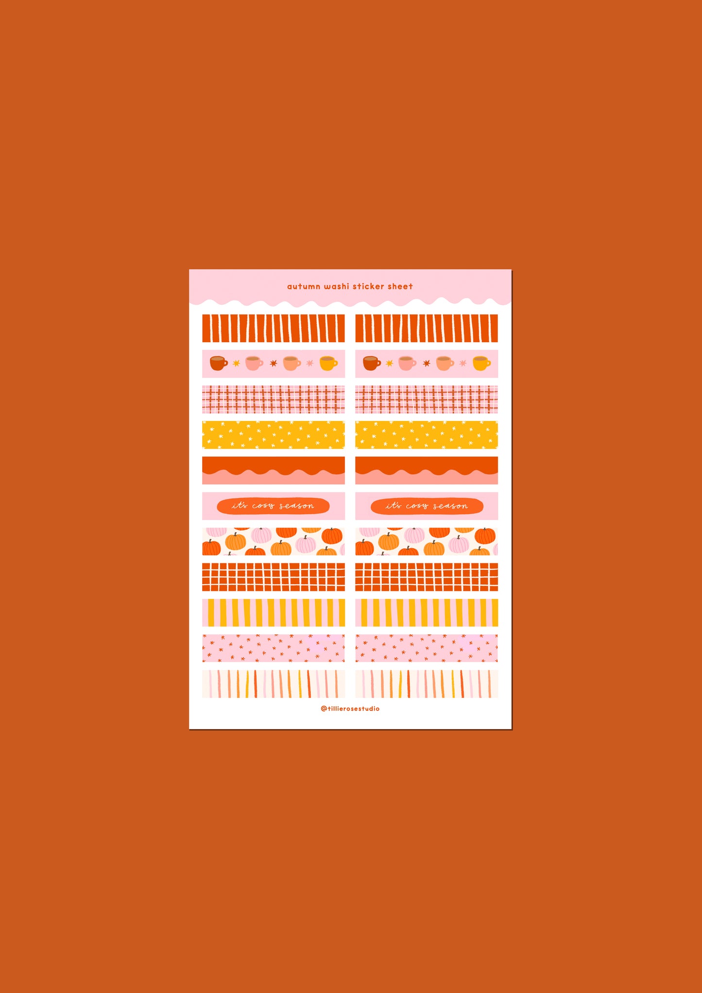 Autumn Washi Sticker Sheet