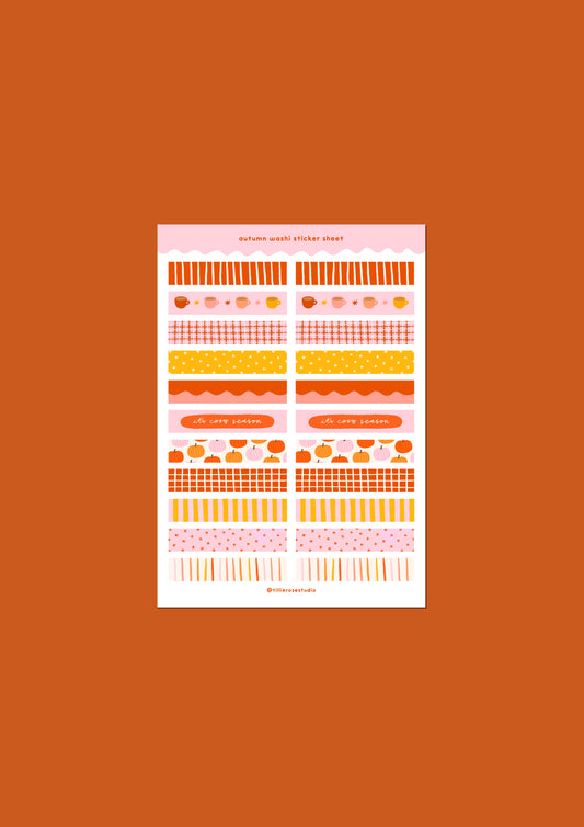 Autumn Washi Sticker Sheet