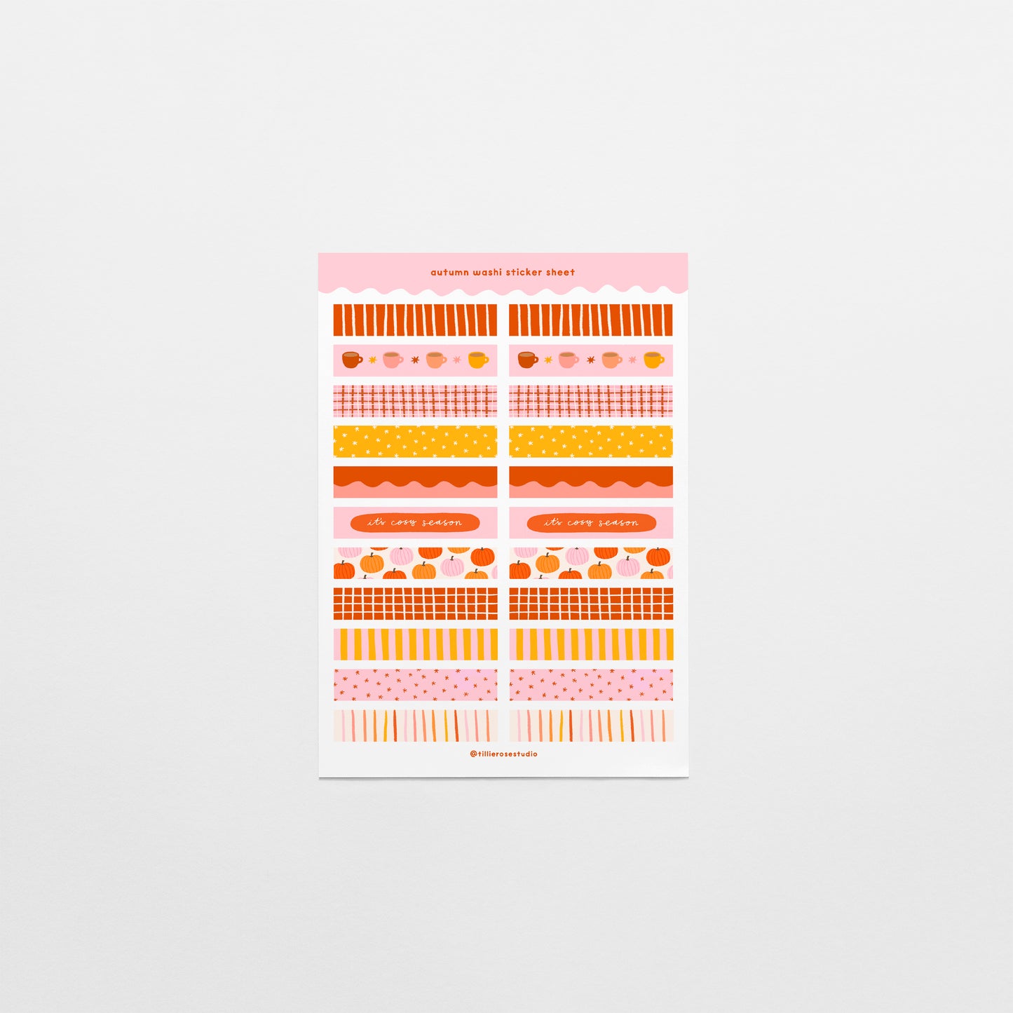 Autumn Washi Sticker Sheet
