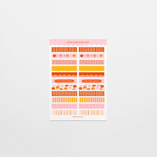 Autumn Washi Sticker Sheet