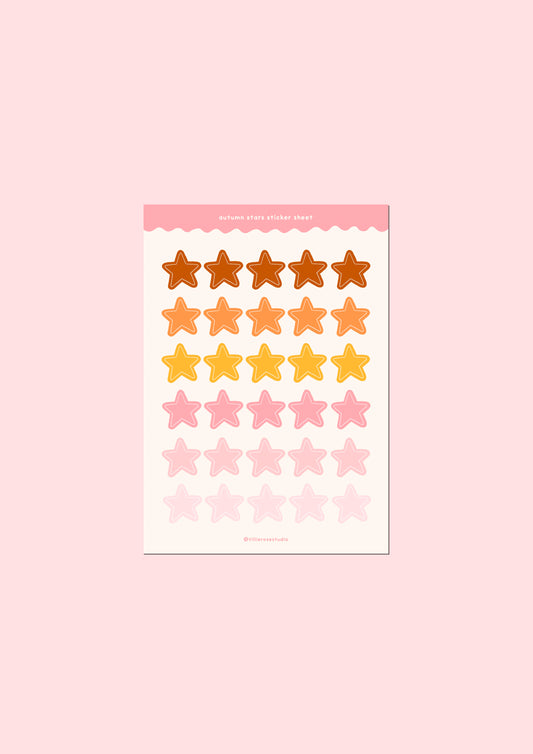 Autumn Stars Sticker Sheet