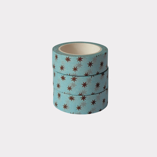 Blue and Brown Stars Washi Tape