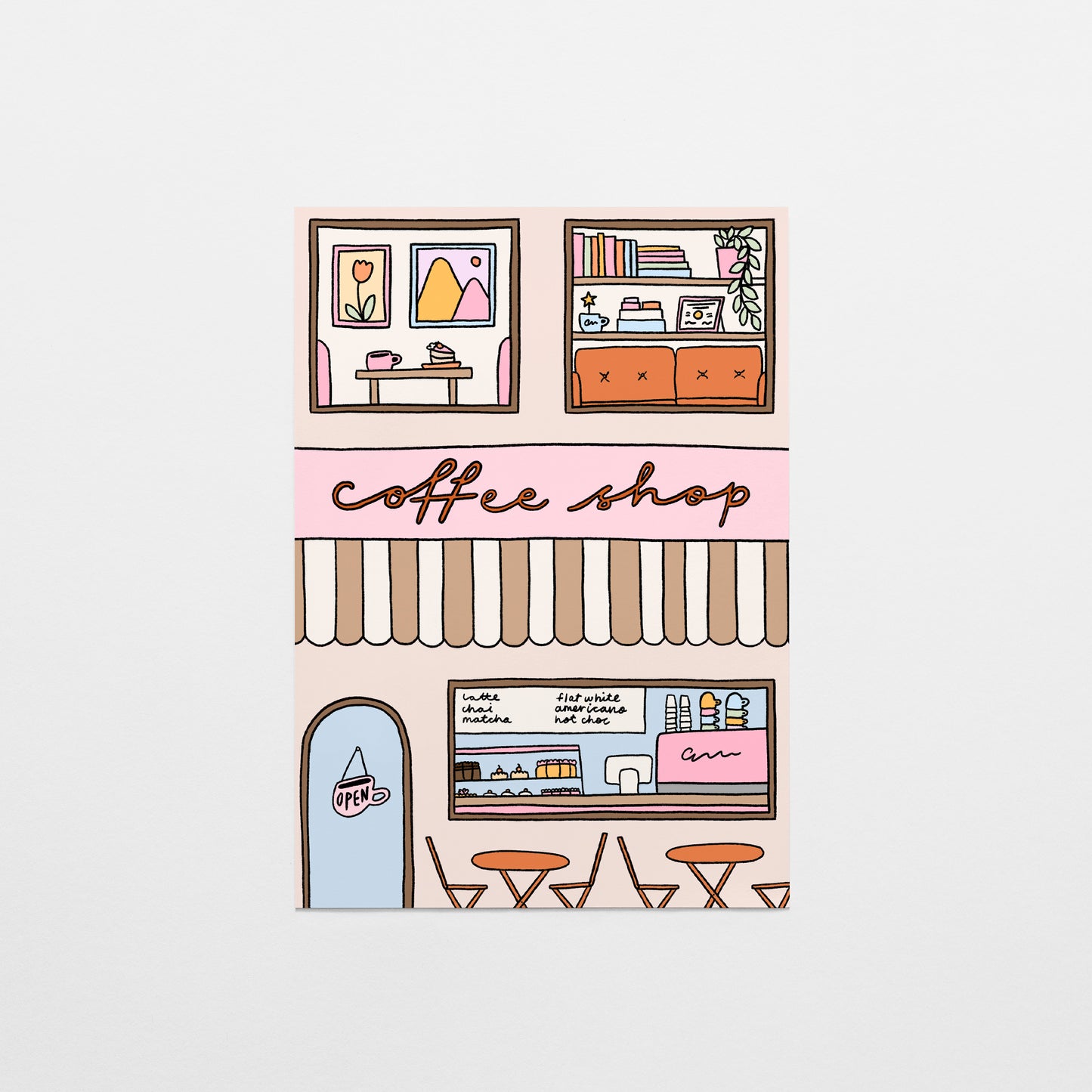 Coffee Shop Postcard