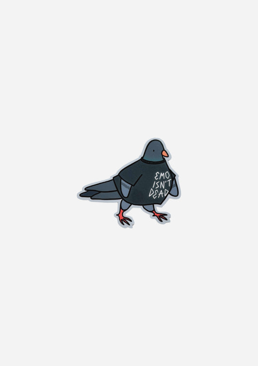 Emo Isn't Dead Pigeon Vinyl Sticker