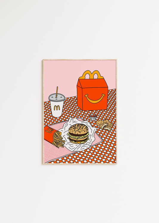 Fast Food Illustrated Print