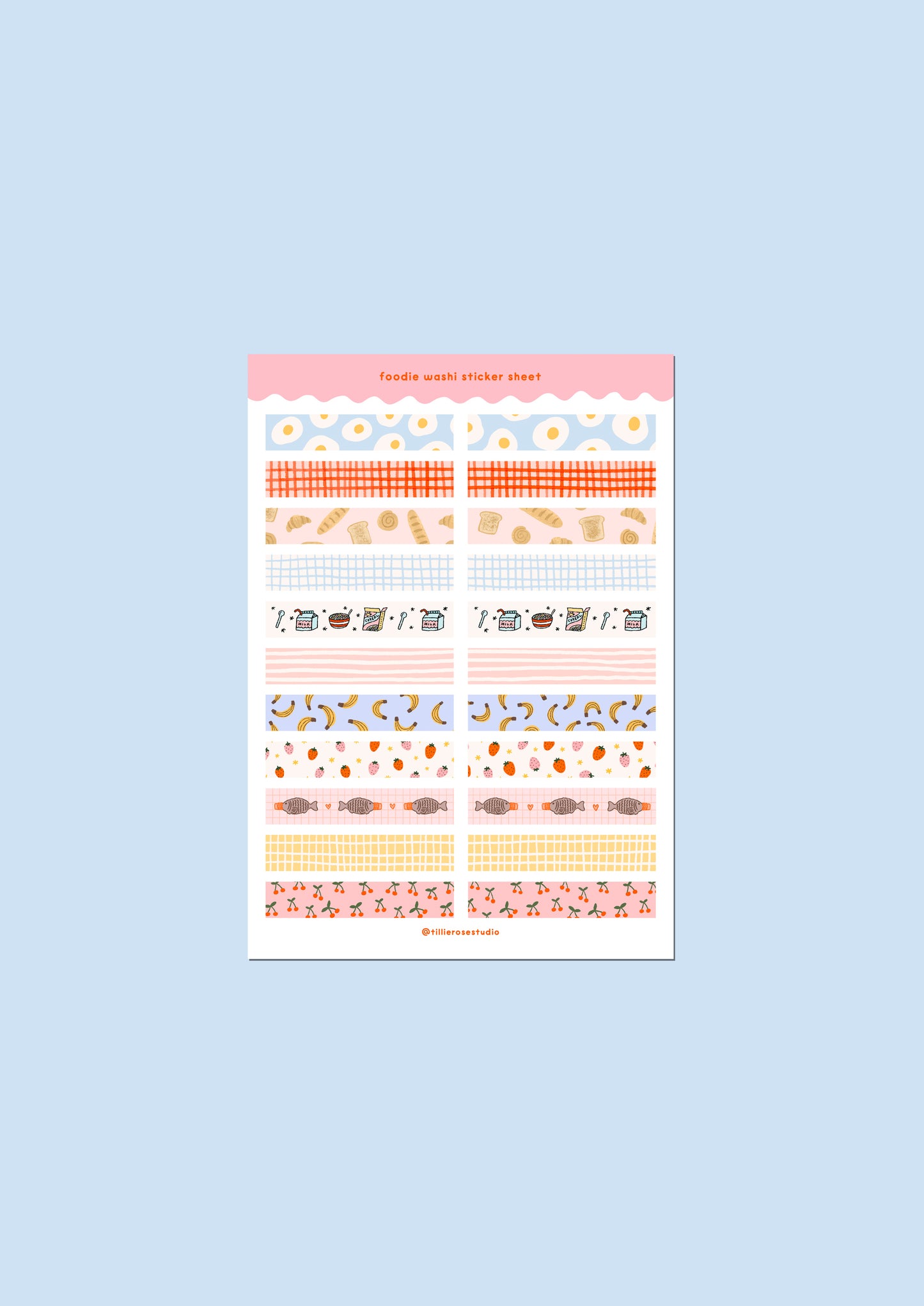 Foodie Washi Sticker Sheet