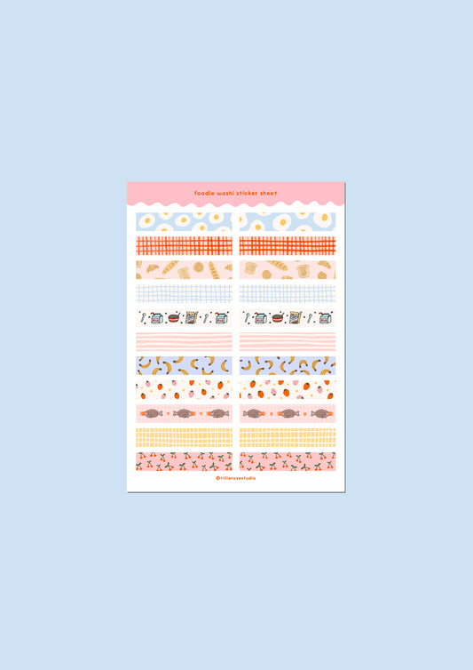 Foodie Washi Sticker Sheet