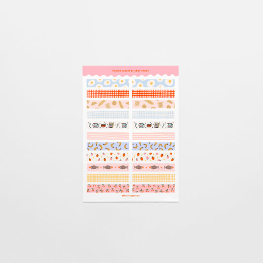 Foodie Washi Sticker Sheet