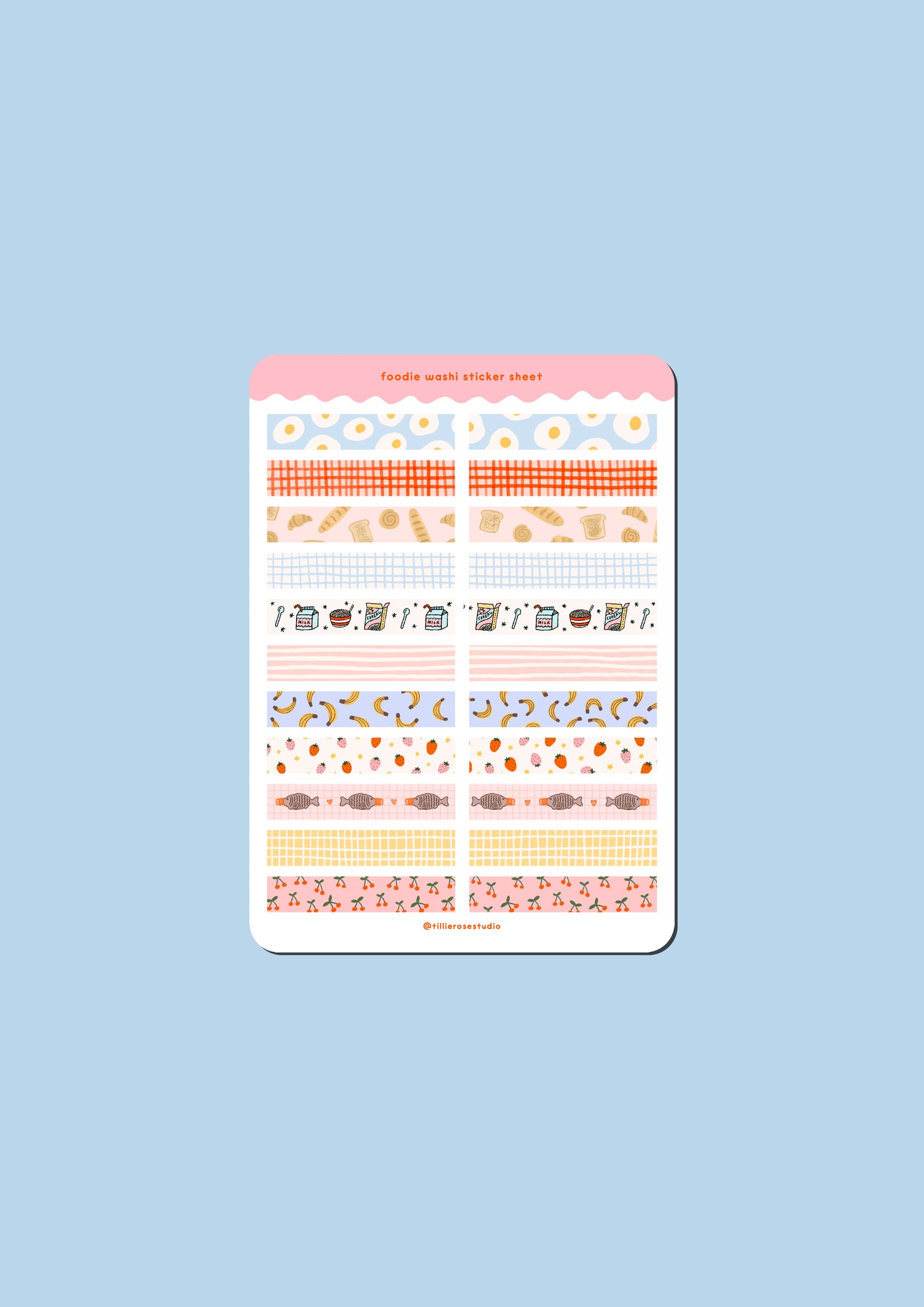 Foodie Washi Sticker Sheet