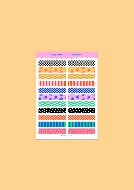 Funky Washi Sticker Sheet