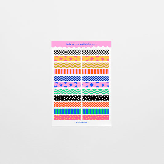 Funky Washi Sticker Sheet