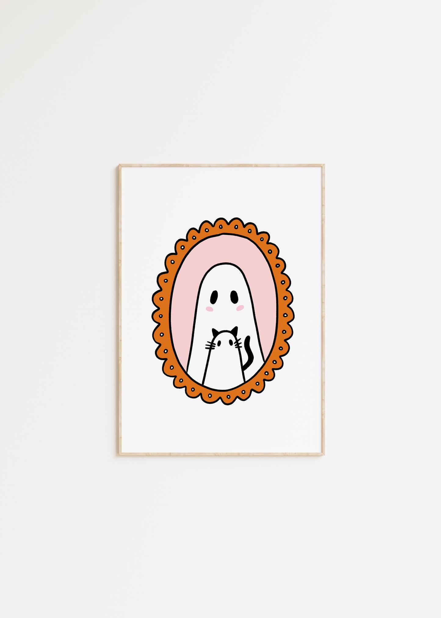 Ghostie Cat Print