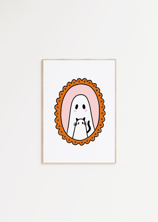 Ghostie Cat Print