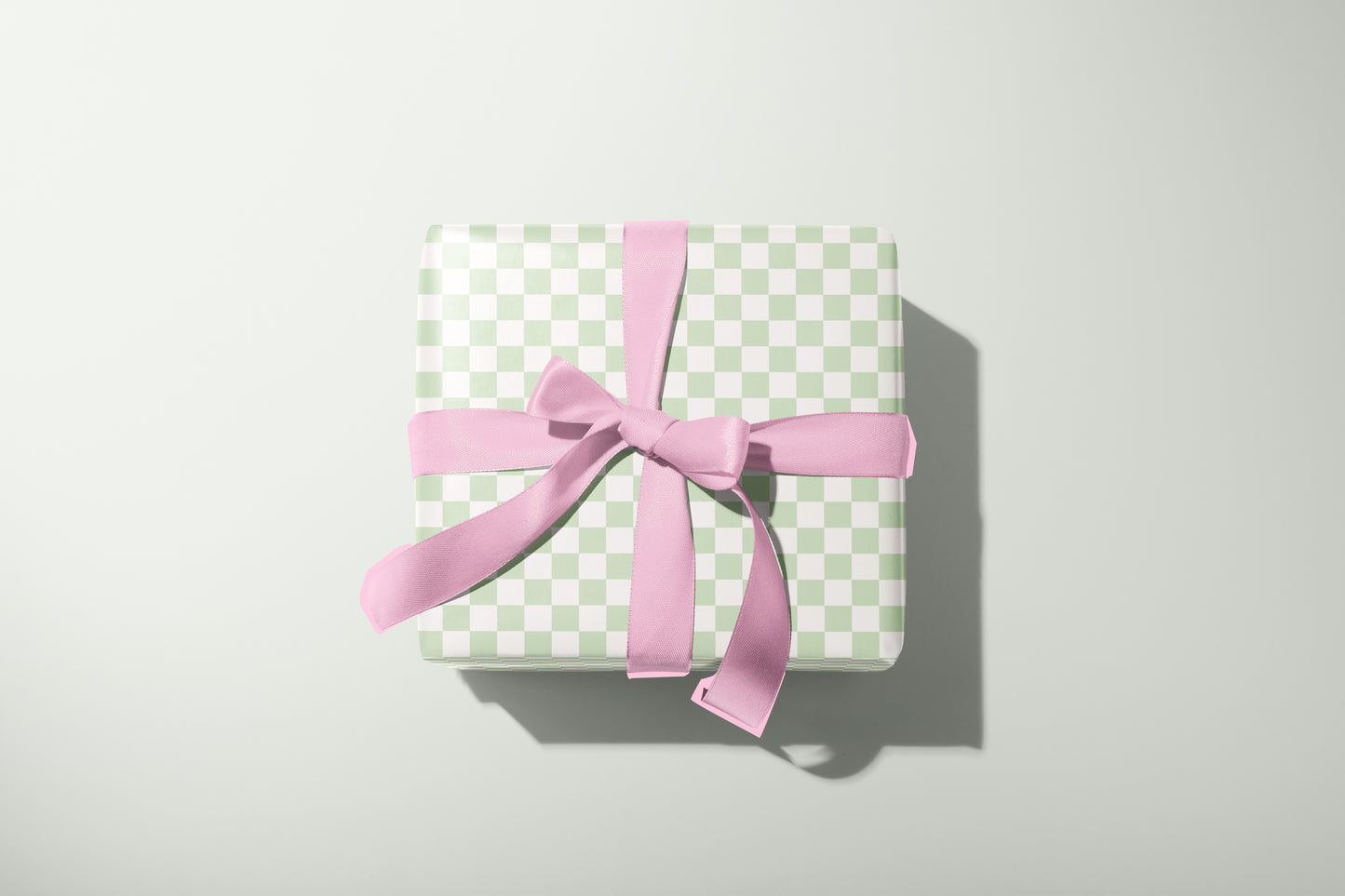 Green Checkerboard Wrapping Paper