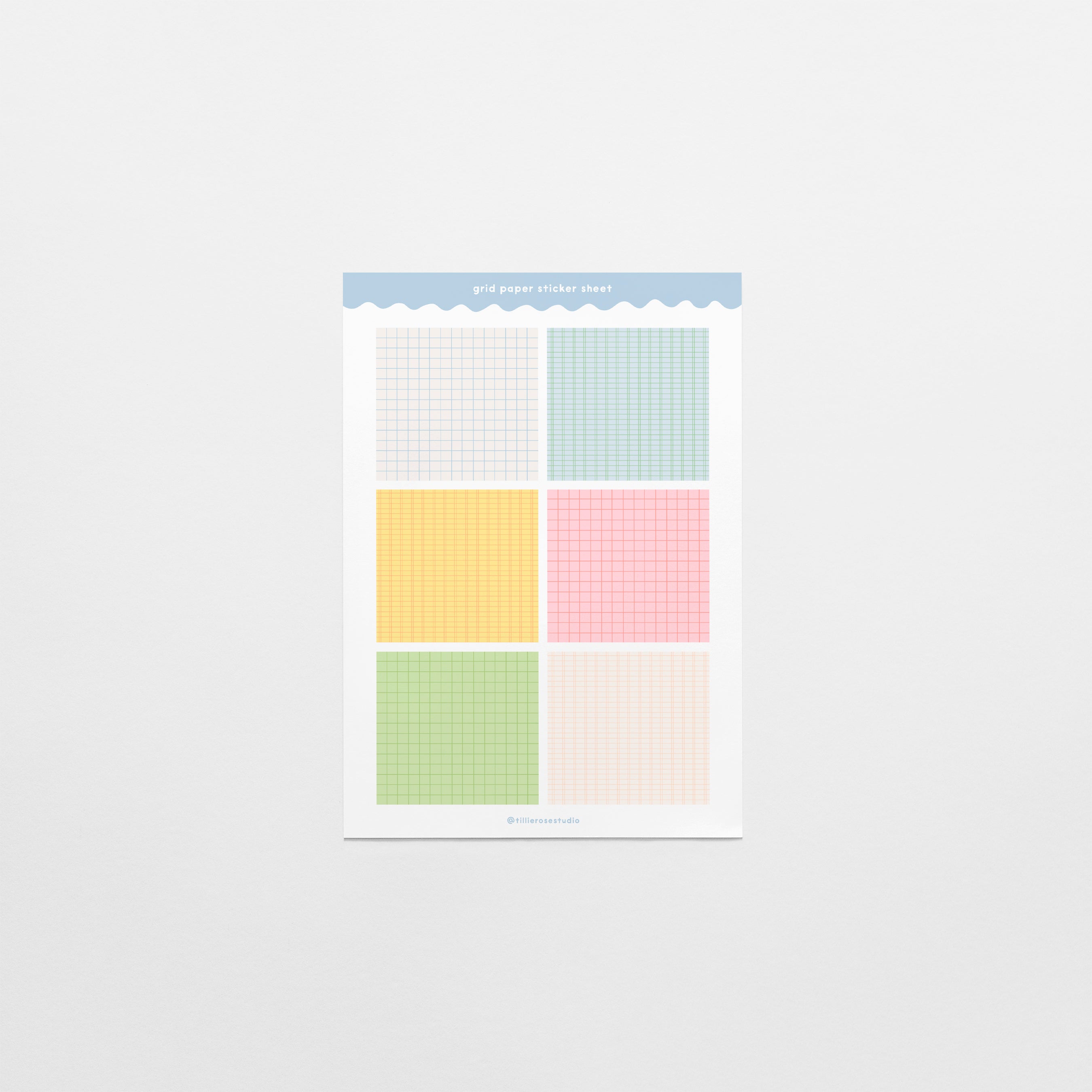 Grid Paper Squares Sticker Sheet – Tillie Rose Studio
