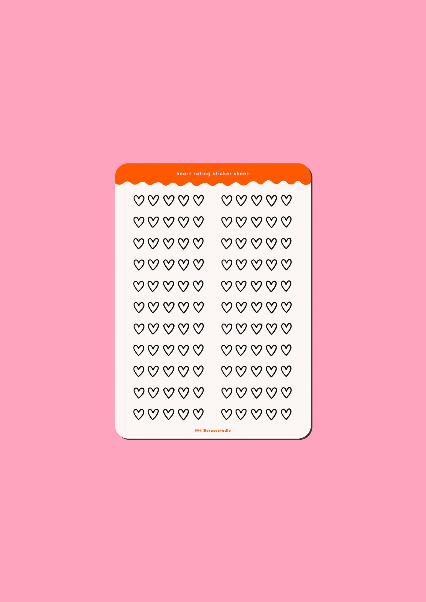 Heart Rating Sticker Sheet