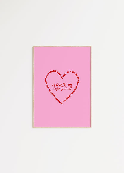 To Live For The Hope Of It All Taylor Swift Print