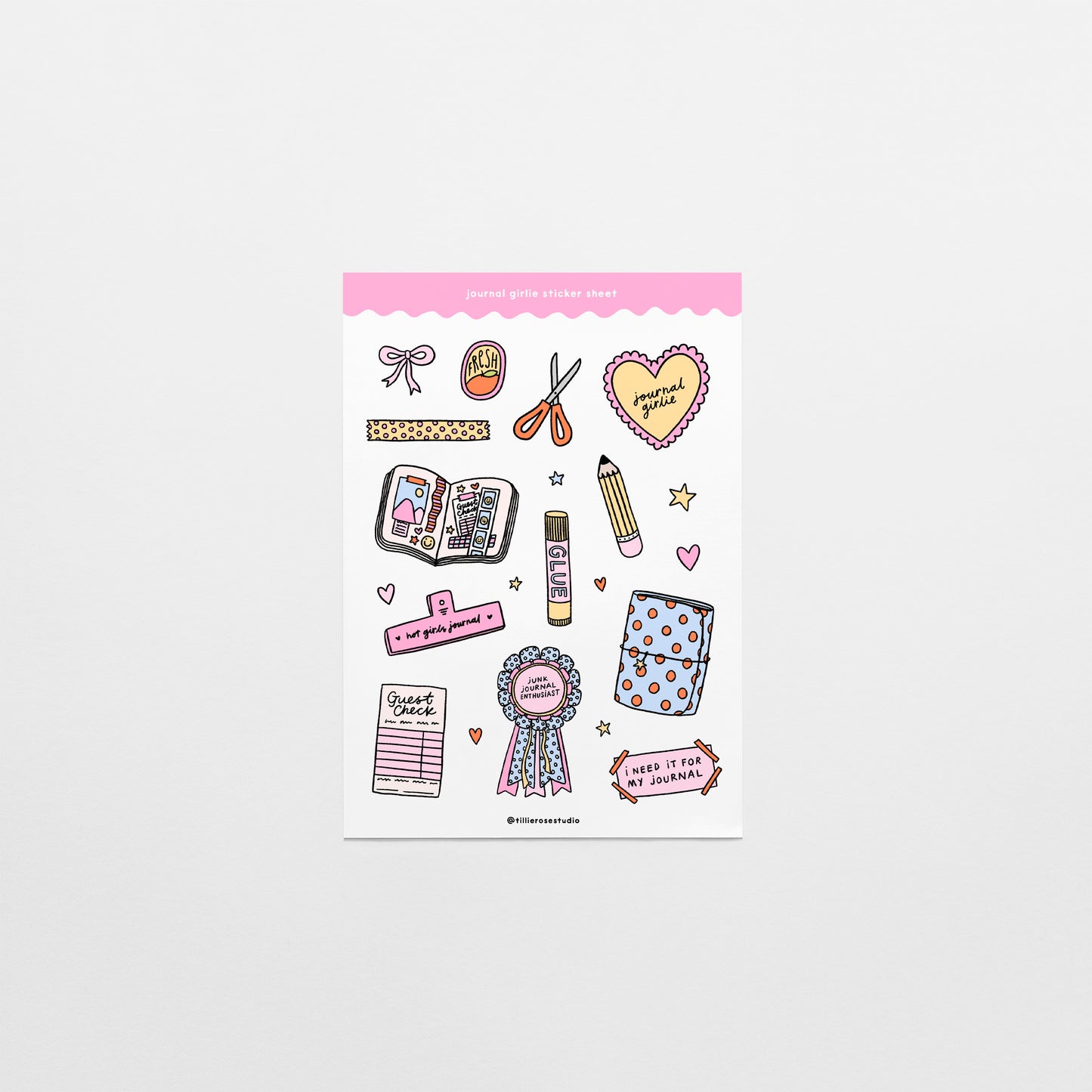 Journal Girlie Sticker Sheet