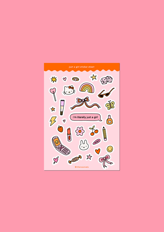 Just a Girl Sticker Sheet