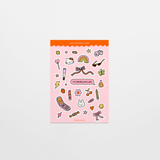 Just a Girl Sticker Sheet