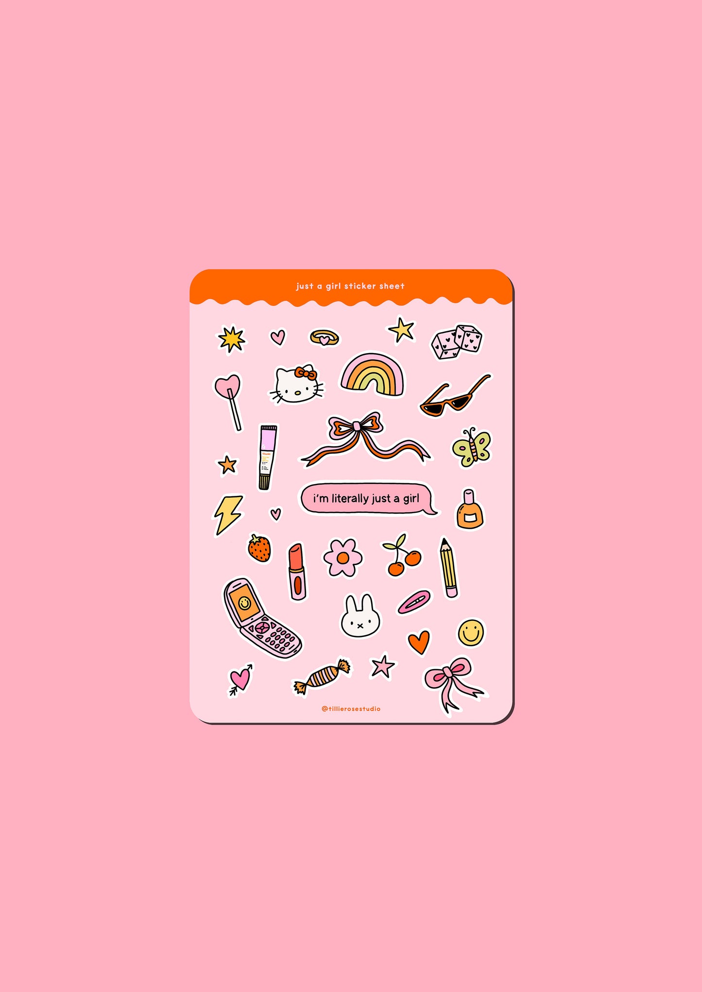 Just a Girl Sticker Sheet