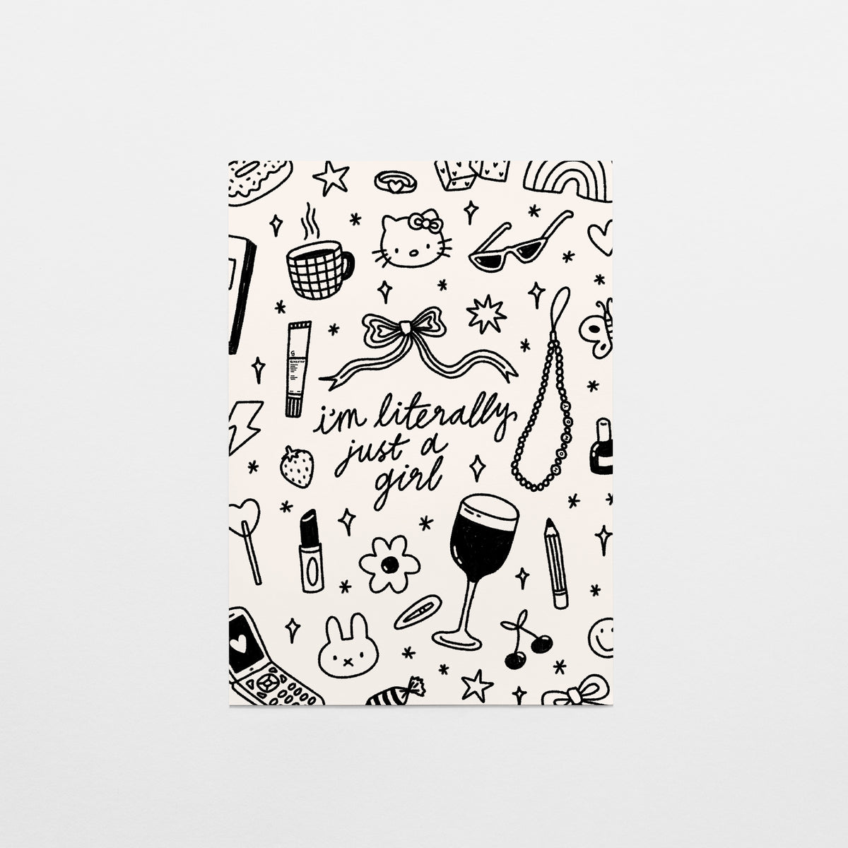 I'm Literally Just a Girl Postcard
