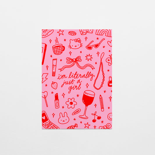 I'm Literally Just a Girl Postcard