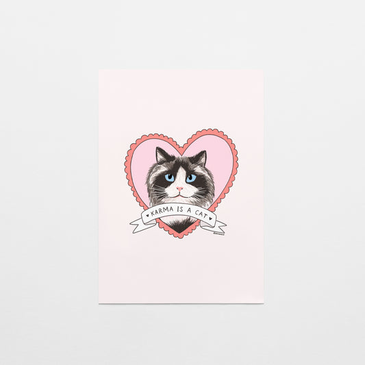 Karma is a Cat Postcard