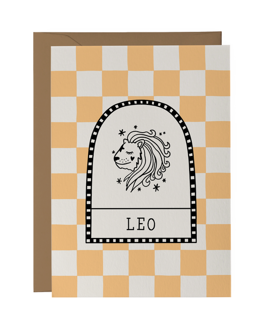 Leo Zodiac Star Sign Birthday Card