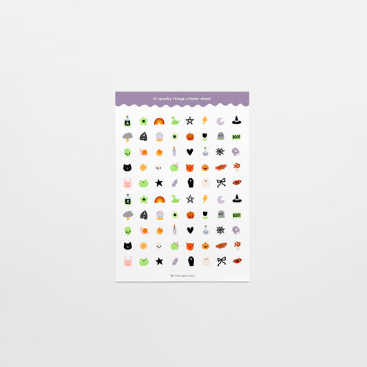 Lil Spooky Things Clear Vinyl Sticker Sheet