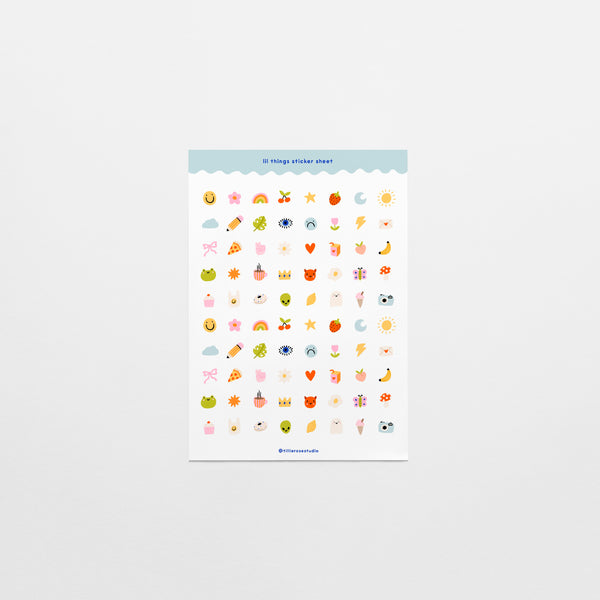 Lil Things Clear Vinyl Sticker Sheet – Tillie Rose Studio