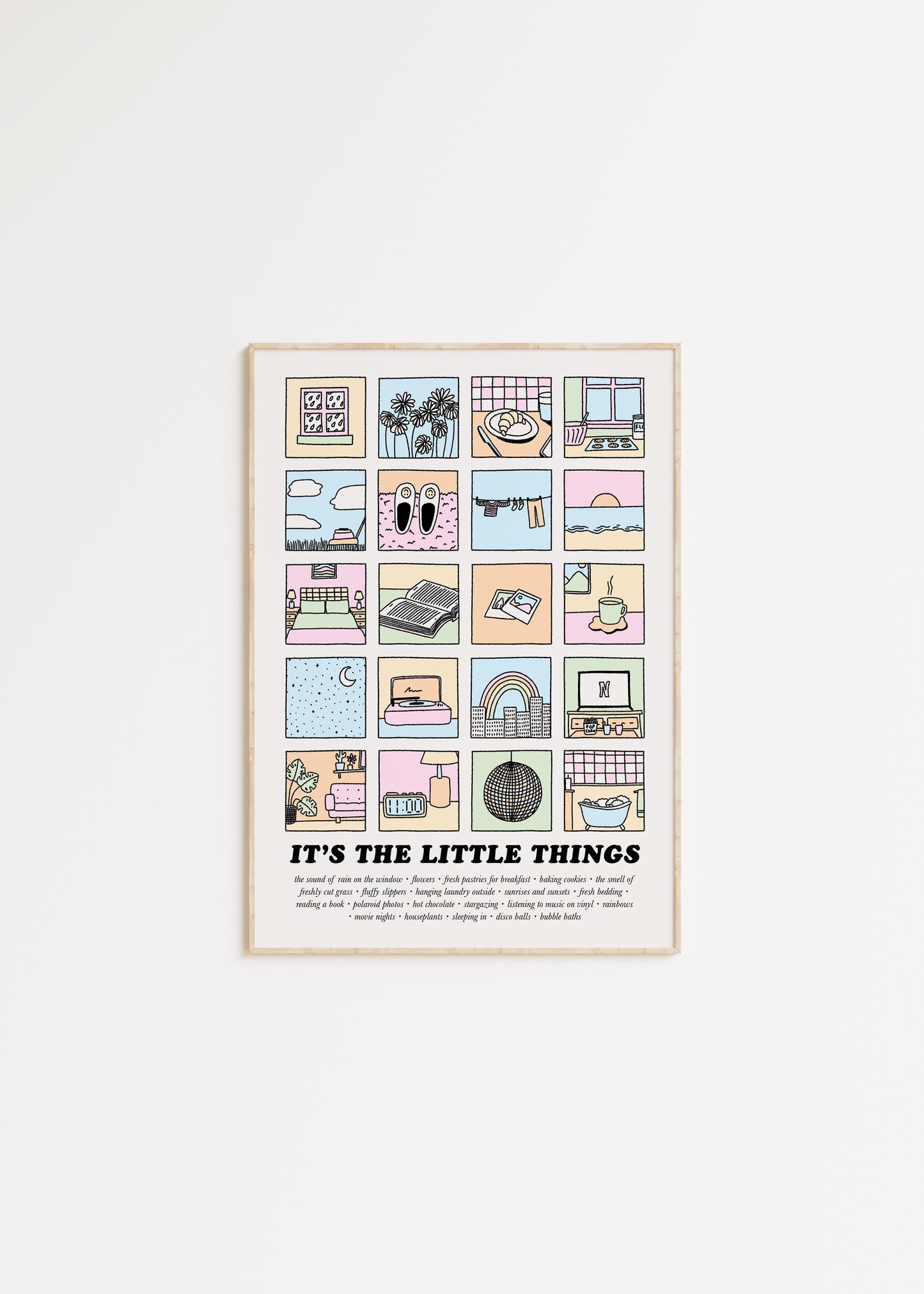 It's The Little Things Illustrated Quote Print