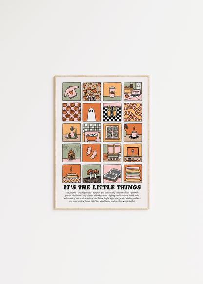 It's The Little Things: Autumn Edition Illustrated Quote Print