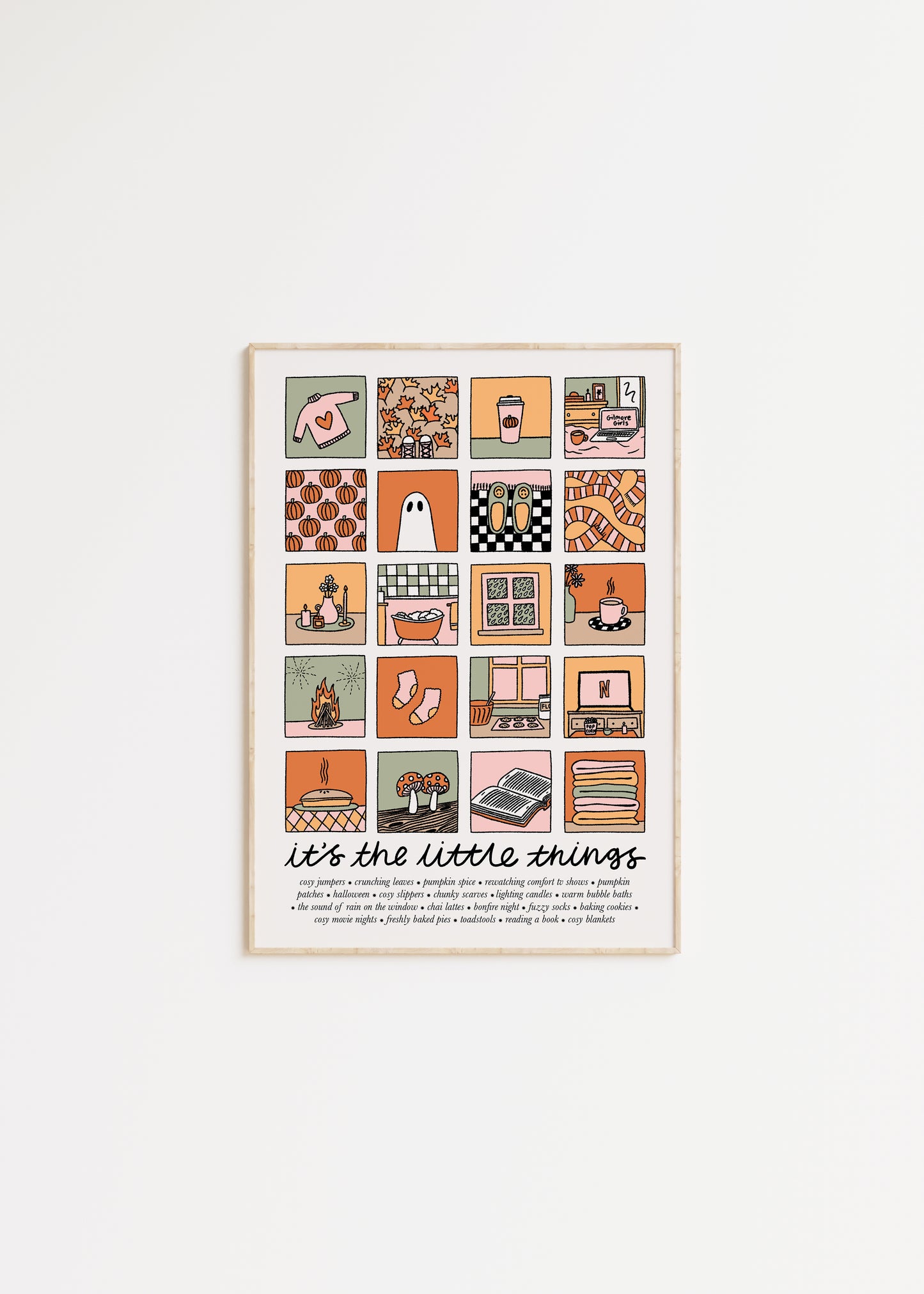 It's The Little Things: Autumn Edition Illustrated Quote Print