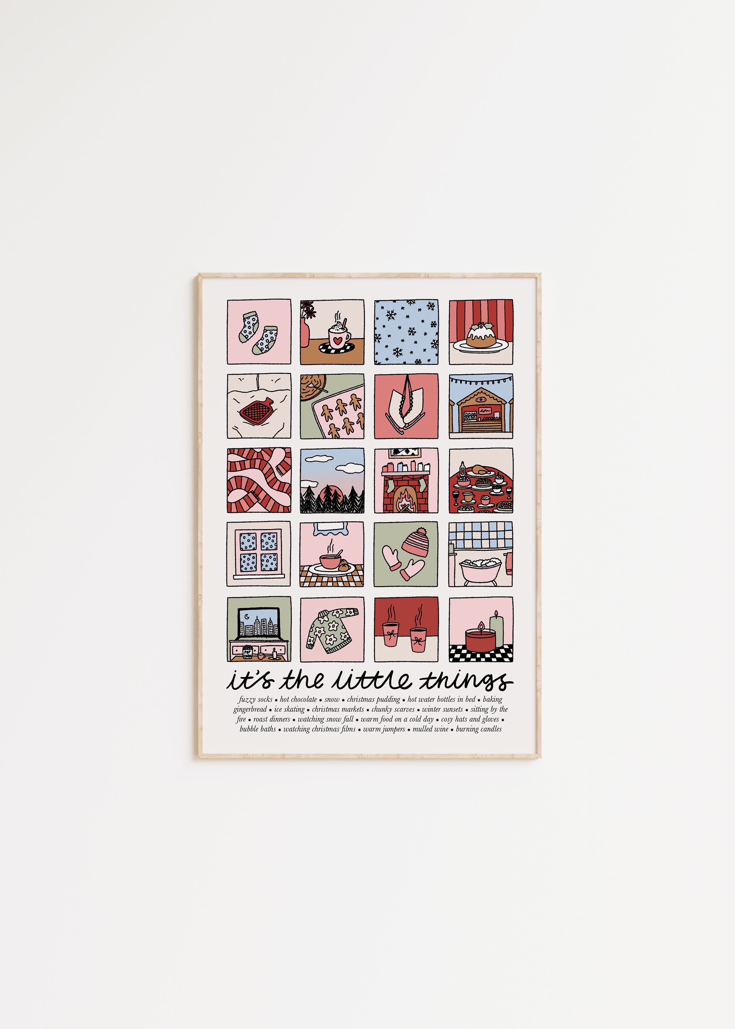 It's The Little Things: Winter Edition Illustrated Quote Print – Tillie ...