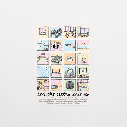 It's The Little Things Postcard
