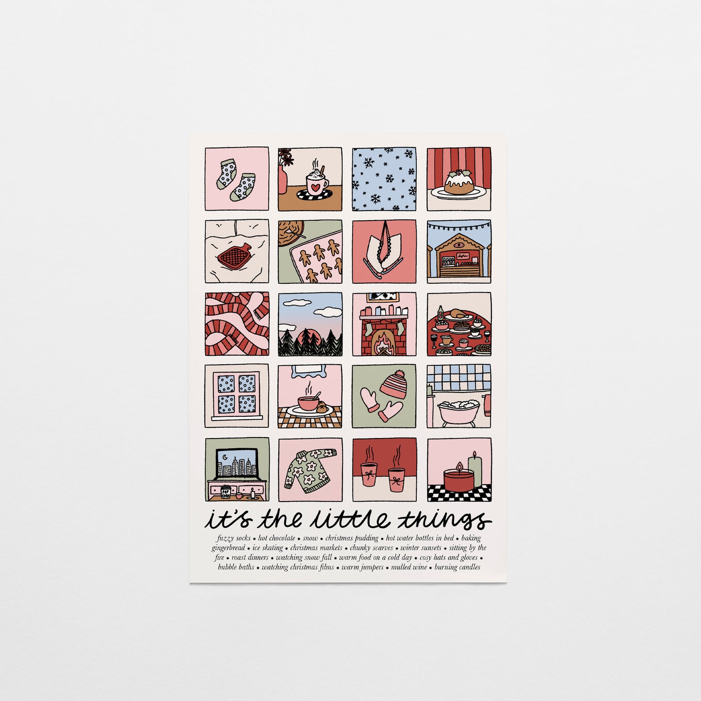 It's The Little Things Winter Postcard