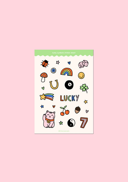 Lucky Symbols Sticker Sheet