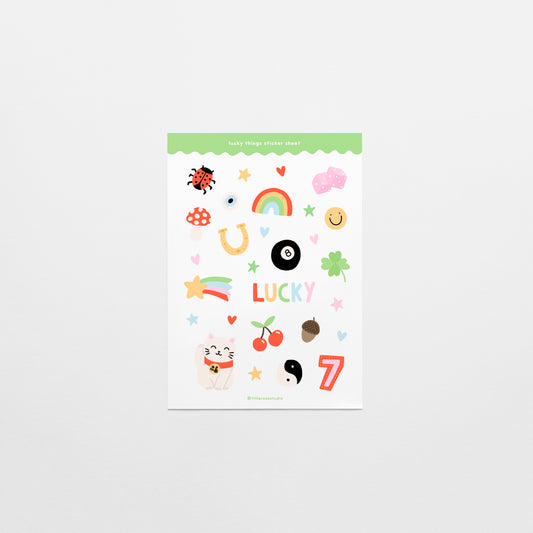 Lucky Things Clear Vinyl Sticker Sheet