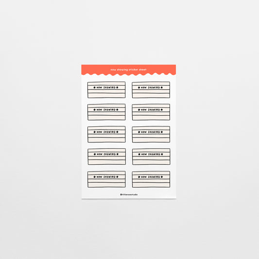 Now Showing Sticker Sheet