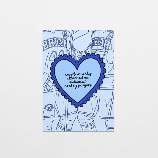 Emotionally Attached To Fictional Hockey Players Postcard