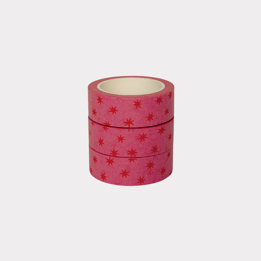 Pink and Red Stars Washi Tape