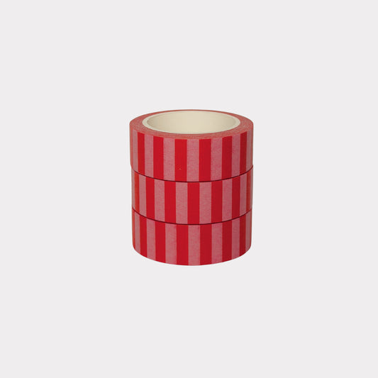 Pink and Red Stripe Washi Tape
