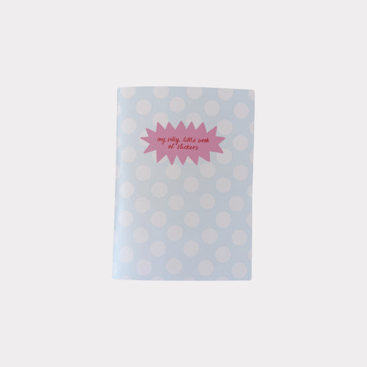My Silly Little Book of Stickers Blue Polka Dot A6 Sticker Keeper
