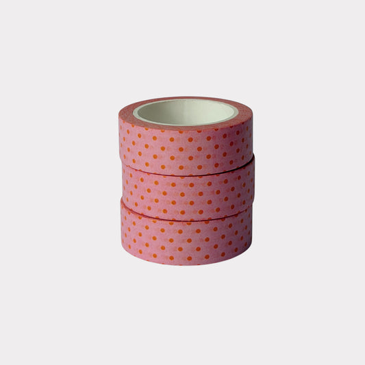 Pink and Orange Polka Dot Washi Tape