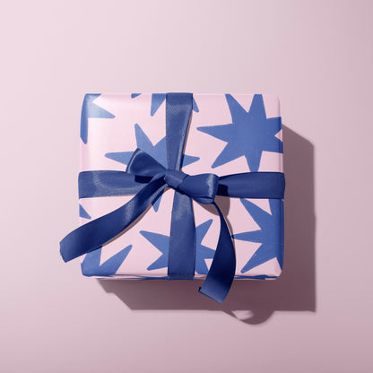 Pink and Blue Stars Wrapping Paper